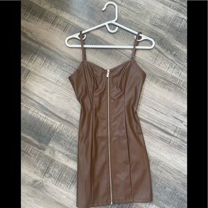 Guess Brown Leather Dress